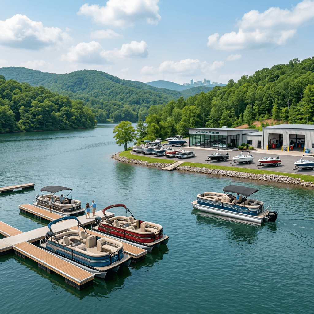 Viaggio pontoon boat on Cherokee Lake near Morristown Tennessee